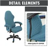 1 ensemble de couvertures de chaise de bureau en spandex jeu élastique Jacquard Couvre-chaises informatiques coulissantes protecteurs de fauteuil 240423