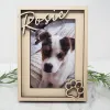 Çerçeveler Kişiselleştirilmiş Pet Frame Grave Pet Köpek/Kedi Fotoğraf Ahşap Resim Çerçeve Pet Adı Anma Sempati Hediyeleri Dropship