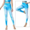 0JVX Active Sets Cloud Hide Flower Fitness Sports Leggings For Women Gym Yoga Pants Hoge Taille Sexy Lange Panty Running Trouser Workout Plus Size 240424