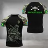 Men's T-Shirts Brazilian Army Mens T-Shirt Veteran Print Summer O-Neck Short Sleeve Military T Shirt Street Cool Top Mens Large Size ClothingL2425