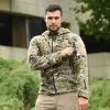 Vêtements Han Wild Full Full Up Up Tactical Army Fleece Veste Camo Camo Thermal Hooded Jacket Work Mandles de veste pour hommes Outwear Windbreaker