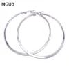 Earrings MGUB 15mm 20mm 30mm 40mm 50mm 60mm 70mm stainless steel simple Lightweight Comfortable Popular female earrings LH526