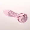 Retail en stock L10,5 cm de couleur rose Style de fleur de fleur Pipe à main tabagisme / tuyau à main en verre à fumer / tuyau de tabac en verre personnalisé