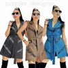 Women's Vests designer DD0034 New Fashion Style Double layered Soft Inner Long Lace up Sleeveless Vest Coat PKEN