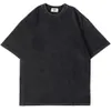 Herren-T-Shirts Camiseta de Algodo Lavada Maskulina Hip-Hop Gtica Manga Curta Camisas esportivas unsex Strtwear extragrande Vero H240425
