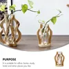 Wazony proste drewniane wazon wystrój tabletopa Delikatne szklane kwiat duże rośliny hydroponiczne biuro domowe