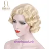 Perruques Femmes Human Hair Wig Wig Water Ripple American Classic Carnikalen Womens Full Head Cover
