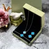 Cleef Fashion Brand Single Flower Agate Gold Clover Halsband Armband Earring Set 4/fyra Designer smycken för kvinnor