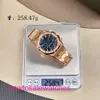 Luxury AP Wrist Watch Royal Oak Series 26240or Blue Disc 18K Rose Gold Watch Mens Automatic Machine 41 mm