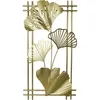 Figurines décoratives 45cm 3d Iron Metal Gold Gingko Feuille de feuille de feuille suspendue Décor de fond de maison feuilles po photo Art de salon