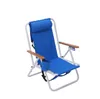 Camp Furniture Autruche Faire de plage en aluminium allongé - Reckin bleu Reclure de livraison de gouttes sportives extérieur Randonnée Camping et OTBR7