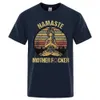 Camisetas para hombres Vintage Namaste Madre Explícito Camiseta Funny Camiseta Men Camas de algodón Wome Cojas