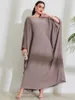 Ethnische Kleidung Eid Muslim Partykleid für Frauen Jalabiya Abaya Ramadan Lange Kleider Abayas Frau Fledermaushülle Kimono Robe Caftan Vestidos