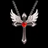 Pendant Necklaces Classic Income Fashion Angel Wings Pendant Necklace Ladies Cross Guardian Jewelry Accessories Anniversary Party Banquet Gifts