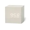 Relojes Nuevos calificados LED digital LED de madera Madera Retro Relow Clock Table Decoración Control de voz de voz Herramientas de escritorio