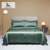 Livesthete Double King Queen Green 100% Redding de seda Conjunto de seda Tampa de sufocada Casa de travesseiro de capa de cama para dormir 240425