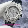 Luxury AP Wrist Watch Royal Oak Series offshore 26067BC Diamond Full Sky Star 18K Platinum Mens Watch 42mm