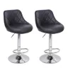 Taburetes de barra modernos de WACO Herramientas altas Tipo 2 PCS Silla ajustable Disco de rombo Design Sillas de pub de mostrador de comedor Black286m2654990