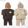 Clothing Sets Baby Boy Clothes Set 2pcs Organic Cotton Patch Goose Sweatshirts Tops+Pants Children Kids Outfits Toddler Baby Girl Clothes SetsL2404