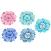 Carpets Small Flower Shaped Lotus Floor Mat For Living Room Sofa Table Bathroom Water Absorbing Anti-skid Rugs 40x40cm