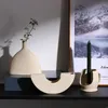 Keramisk vas nordisk heminredning rum dekoration ljushållare blomma kruka skrivbord konst vaser släpp 240411