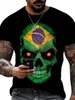 Men's T-Shirts Skull 3D T-shirt for Men Fashion Hip Hop O-Neck Short Sleeve Shirt Harajuku Mens T-shirt Oversized T-shirt Mens ClothingL2404