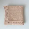 Définit la couverture de bébé en tricot enveloppe de nouveau-née enveloppe 100% coton super doux réception de couvertures