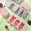 Glassverktyg Silikon Ice Cream Mold Cube Tray Popsicle Bucket DIY Mold dessert glassform med popsicles Q240425