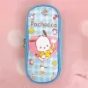 Cartoon PU Storage Bag Stationery Case Pencil Pouch Kurumi Students Large Capacity Double Zipper White Cosmetic Storage DHL