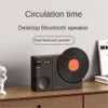 3C Founder Time Bluetooth Speaker Desktop Retro Clock Subwoofer Rotatable Film Interior Decorationnew Hot Sale 2024 Dropshipping