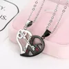 Colliers pendants couples romantique Collier Puzzle de mode Coeur Fonction de coeur Crystal Love For Women Jewelry