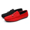 Män casual skor mode manlig mocka mjuka loafers fritid mockasins glid på män som kör svart röd man lat sko 240420