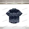 Xinxinbuy Men Designer Tee T-shirt 2024 Italie Paris Mosaïque Lavage Denim Tissu Coton Coton Coton Coton Femmes Blanc Black S-2xl