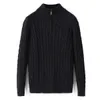 Designer Mens Sweater Half Zipper Polo High Neck Full Zippers Pullover Warm Fleece Knitwear