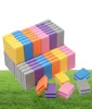 NAD005 100st fördubblar Mini Nail File Blocks Colorful Sponge Nail Polish Slip Buffer Strips Polering Manicure Tools4119485