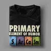 T-shirts voor heren sarcasmo masculino tabela peridica de humor t-shirt segurana engraada t tops de algodo puro puro harajuku manga t240425