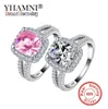 Ringos de casamento de prata de prata esterlina 100 sólidos de 100 sólidos para mulheres com jóias de noivado de diamante CZ de 8 mm CZ jóias inteiras H8080919885975