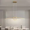 Ljuskronor minimalistisk kreativ modern guld svart led hängljus hängande för mats vardagsrum kök ö hem ljuslampa