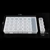 28 Slots Adjustable Transparent Plastic Storage Jewelry Box Compartment Earring Bead Screw Holder Display Organizer Container