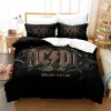 Conjuntos 3D AC DC Music Bedding Sets Tampa de edredão Conjunto com travesseiro Twin Full Queen King Campo de cama de cama de cama