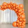 Party Decoration Matte Orange Balloon 107pcs Birthday Deco Celebration Decor Theme Event Indoor Supplies
