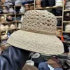 Berets 202404-wn ins Chic Summer Ręcznie robione puste puste wydobycie naturalne Raffia Grass Hepburn Suncreen Lady Bucket Cap kapelusz kobiet