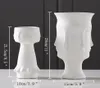 Creative Flower Vase Human Face White Ceramic Vase Ornament Crafts Gifts Home Furnishings Nordic Ceramic Art Decoration85837216020966