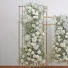 Flores decorativas 2/1.6/1.4m Luxo Babybreath Rose Orchid Flower Row Arranjo Casamento Arco decoração GyPsophila Festa de eventos Floral Party