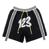 24SS Moda Yaz ABD Polyester Mesh Drawstring Shorts Kadın Erkekler High Street Orta Jogging Pantolon Trunks