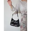 Shoulder Bags Soft PU Leather Women Black Underarm Bag Bow Ladies Baguette Handbags Fashion Design Girls Small