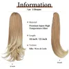 繊維短くて二重使用化学ウィッグハイナチュラルふわふわの巻き毛の女性の髪の虎口クリップポニーテール