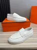 Bezdroczeni Męscy Sneaker Ike Slip-On Sneaker Men Slip on Boat Buty Ziarna Ziarna skórzana platforma sportowa Trenery Black White Orange 38-45