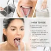 Autres outils de soins de la langue en acier inoxydable Clean à respiration fraîche Nettoyage des brosses à dents en revêtement