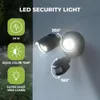 Luxfly Outdoor Lights -34 Watts ، 3500 Lumens ، 5000 K Daylight ، ضوء مستشعر الحركة - IP65 مقاوم للماء ، مصباح أمان LED - إضاءة جدار رأس مزدوج خارجي 777